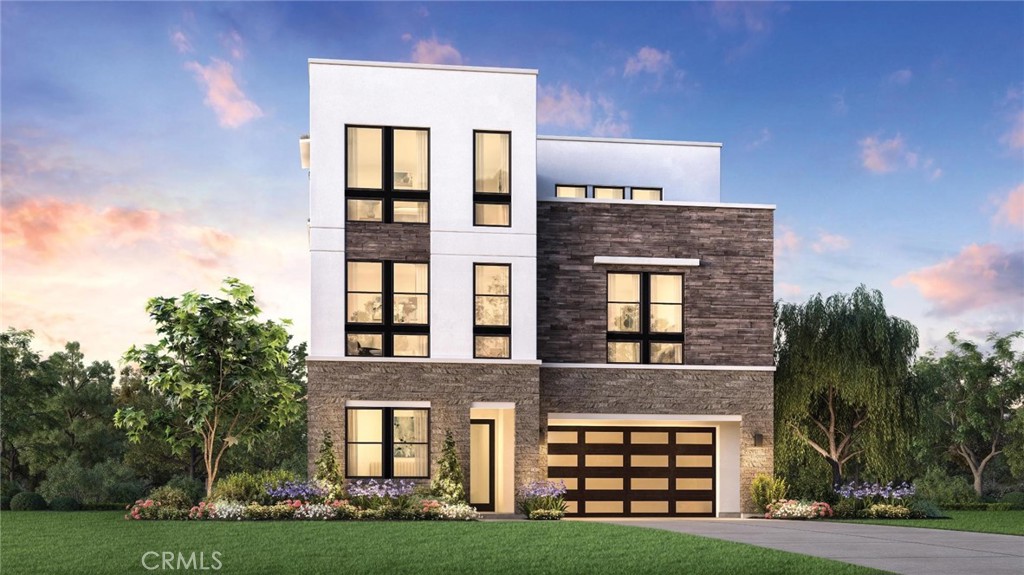 Welcome to Elevate at Great Park Neighborhoods, a new community located in Irvine, which is close to world-class shopping, recreation, and nearby beach activities. Homesite 24 is a new construction home that is situated on an east-facing, 4,686 sq ft lot with added privacy of no homes behind you. The Melina floorplan features 6 bedrooms, with 5 bathrooms, and is 3,892 sq. ft, with a 2-car garage. Upon entering the home, a generous foyer opens to your kitchen and great room, as well as a main level bedroom, which also makes for a great office space option. The bright kitchen features stacked, flat panel cabinets, quartz counters, and luxury vinyl plank flooring that extends throughout the entire first floor. Highlights include soaring 20' ceilings in the great room, a gourmet kitchen with WOLF appliances, a Sub-Zero refrigerator, and designer-selected finishes throughout. The primary retreat offers a spa ensuite bathroom and spacious closet. The secondary bedrooms on the second floor are all en-suite. This multi-gen floorplan offers third-floor loft with a private deck, two bedrooms, and full bathroom—perfect for entertaining or creating a quiet escape. Solar System included(purchased). Ideally located within walking distance to Cadence Park School (K-8) and Portola High School, and adjacent to the new Great Park Framework with trails, lakes, a museum, and more. Easy access to freeways and shopping. Don’t miss this opportunity! Homesite 24, is move in ready. Interior Photos provided are of the model home.