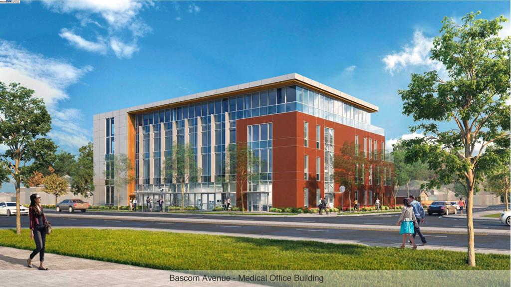 Approved Class A 35000+ sq. ft Medical Office Building Parcel in San Jose California. Are you looking for a prime location to establish or expand your medical practice? Do you want to own or lease a state-of-the-art facility that meets your needs and expectations? If so, you don’t want to miss this opportunity to acquire or lease a medical office building parcel with approval for over 35,000 SF of Class A medical space. This parcel is in a prime location in San Jose, California, near Santana Row and San Jose Google Village. It has great exposure and access, and is close to other medical and professional services, as well as shopping and housing options. It is also conveniently located near major highways, public transit, and hospitals. The parcel has been approved for a medical office building that can accommodate various types of medical specialties and services. The building will feature modern design, efficient layout, ample parking, and advanced technology. You can customize the building to suit your specific requirements and preferences. This building shares its architect with Kaiser, Santa Clara Valley Medical, and SF Medical. Whether you are looking for a long-term investment or a flexible lease option, this parcel offers you a rare chance to secure a premium medical office space in a growing and desirable market. Don’t let this opportunity pass you by. The City of San Jose is also flexible about the type of housing, whether it is market-rate or affordable.