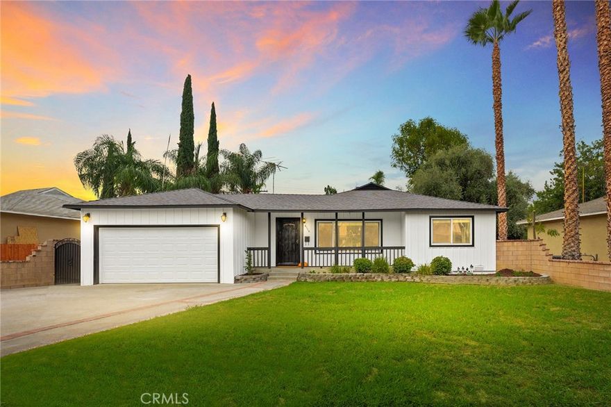 Fully Remodeled Turnkey Home on a 6,500 Sq Ft Lot in Central Riverside! This beautifully updated single-family residence offers 3 bedrooms, 1 bathroom, and sits on a spacious private lot with a front patio, raised flower beds, brick ribboned walkway and a large grassy front yard.  The private backyard features decorative pavers, a covered patio and luscious grass bordered by stacked stone flower beds and large shade trees—perfect for entertaining or relaxing outdoors and potential to add an ADU or pool.



Inside, enjoy a bright and modern layout featuring white shaker cabinets, quartz countertops, brand-new kitchen appliances and a fully remodeled bathroom with new tub/shower, toilet and vanity.  The bedrooms feature new ceiling fans and closet doors.   The home also boasts fresh paint, new light fixtures throughout, luxury vinyl plank flooring, dual-pane vinyl windows, and a new garage door.  Upgrades include A/C and a new water heater.



The long driveway and side access provide ample space for RV or boat parking, and the oversized attached 2-car garage offers overhead storage and a laundry area with included washer & dryer.



Located minutes from California Baptist University, Riverside Plaza, parks, schools, and easy freeway.