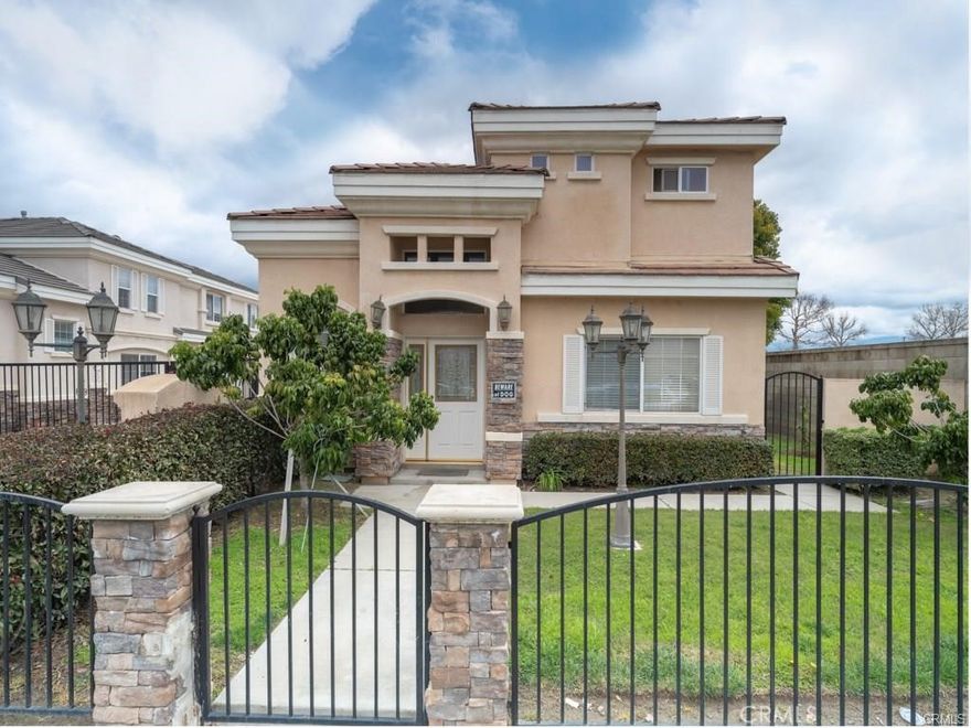 Welcome to 9729 Cortada St, El Monte. This beautiful home is located in a gated community right next to an elementary school and kindergarten. The open and bright floor plan offers 1 bedroom and 1 full bath downstairs, perfect for guests or multi-generational living. Upstairs features 2 spacious suites with walk-in closets plus a versatile loft that can be converted into an additional bedroom or office. Elegant finishes include granite countertops, maple cabinetry, and designer tile bathrooms. Enjoy the security gate, 3-car garage, plus additional guest parking. Every bedroom and living space is pre-wired for phone, TV, and internet. Conveniently located near Garvey Ave, Rosemead Blvd, markets, shopping centers, and with easy access to the 10, 60 and 605 freeways. A rare opportunity you don’t want to miss!