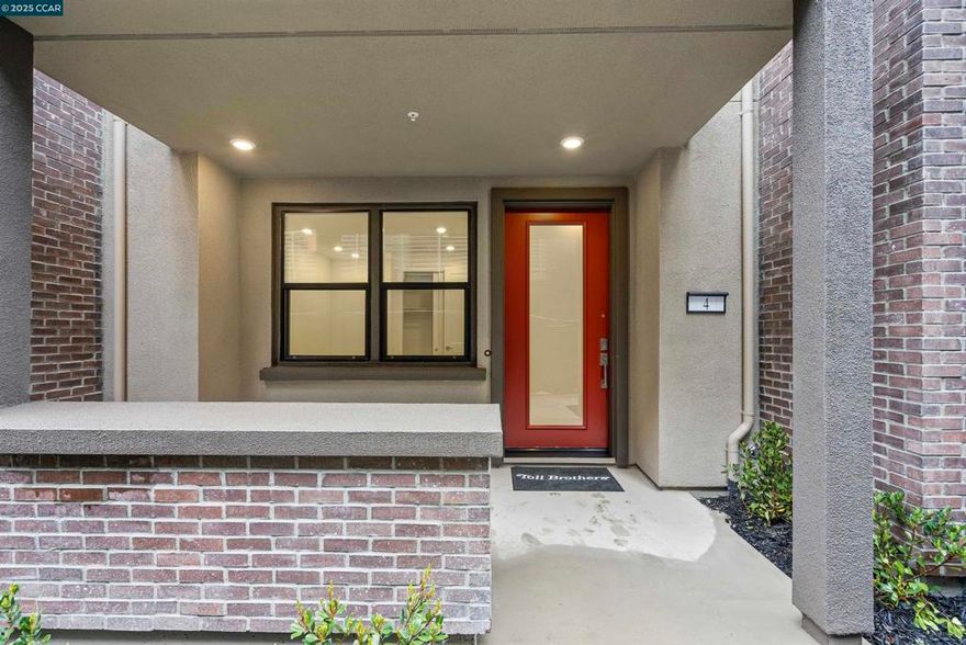 Connect with what matters most at Terraces at The Station, a new townhome community in Sunnyvale, the heart of Silicon Valley.  A truly accessible home with a room on every level.  Craftsman style stairs flow up to the bright living level on the second floor, revealing the spacious great room, covered balcony, and casual dining area. The designed kitchen is highlighted by a large center island with breakfast bar, Energy Star KitcheAid stainless steel appliances,  modern cabinets, quartz countertops with designer tile backsplash. The third floor, the gracious primary bedroom suite is enhanced by an ample walk-in closet and a gorgeous primary bath with a dual-sink vanity, a large luxe shower with seat enhanced by clear-glass enclosure.  Thoughtfully designed interiors with 8-foot doors, 5-1/2" baseboards, and modern energy-saving LED integrated recess lights throughout.   Finished 2-car garage includes pre-wired plug with 50 amps for electric car charging.  Enjoy the community clubhouse, indoor/outdoor lounge area, fireplace, bocce ball court, dog park, walking paths and expansive lawns.  Terrace at the Station is located near Santana Row, Valley Fair Mall, Shopping Centers.  Close to VTA Light Rail, Lawrence Caltrain and Bart. (photos not of actual home, for marketing only)