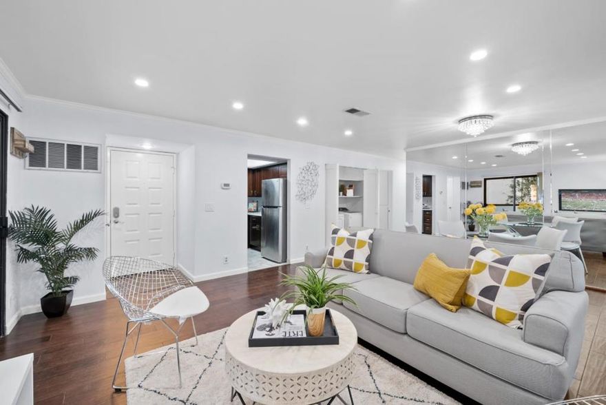 Discover comfort and convenience in this updated 2-bedroom, 2-bathroom condo located in the desirable Fair Oaks Place community. With 1,078 sq ft of thoughtfully designed living space, this second floor end-unit features fresh paint, recessed lighting, modern appliances, and in-unit laundry with a brand-new washer and dryer. The open layout includes a spacious living and dining area, perfect for relaxing or entertaining. Step out onto your private balcony with extra storage, and enjoy the ease of a detached tandem garage plus guest parking. Community amenities include a sparkling pool and spa for weekend unwinding. Situated minutes from Highway 101, Levis Stadium, and major tech employers like Google and Apple, this home offers unbeatable access to Silicon Valleys best. Great schools, shopping centers, and dining options are all nearby.