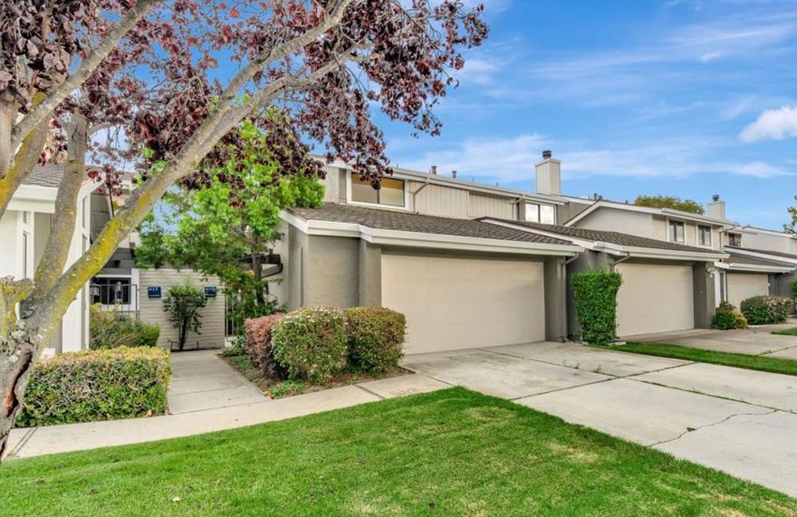 Savor tranquil waterfront views from this elegantly remodeled home, where refined design meets relaxed, resort-style living. Sunlit interiors showcase soaring vaulted ceilings, skylights, and large sliding doors that frame the calming blue backdrop. Quality upgrades include engineered hardwood flooring, custom cabinetry, and a gourmet kitchen with quartz countertops and stainless-steel appliances. The open living and dining areaanchored by a sleek fireplaceflows to a spacious private deck, perfect for morning coffee or sunset gatherings over the water. Upstairs, all bedrooms offer high ceilings, and the serene primary suite features a view balcony and a spa-inspired bath with walk-in shower and generous closet storage. Enjoy community amenities including pool, spa, and tennis, along with beautifully landscaped grounds, bayside trails, and nearby Marlin Parkgreat for kids, dog walks, and sports fields. All with convenient access to commute routes connecting San Francisco and Silicon Valley.