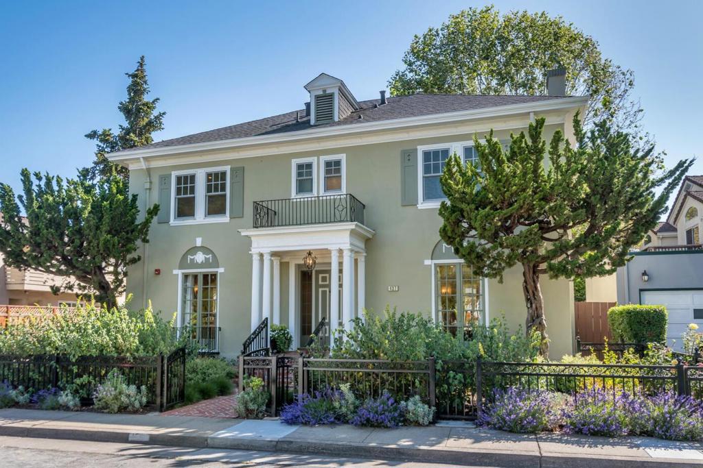 Welcome to 437 Turner Terrace, a stately Georgian colonial detached home nestled in the heart of San Mateo. (Ownership is "Condominium" with the 3 unit HOA comprised of this home and 2 adjacent townhouses.) This spacious residence offers a harmonious blend of elegance & modern living. Originally built in 1924 & masterfully remodeled in 2015, this timeless property blends beautiful architectural details with thoughtful updates. A welcoming foyer and dramatic staircase sets the tone for the rest of the home and entry to the bright living room. The adjacent formal dining room is illuminated by a dramatic chandelier & elegant wallpaper. The modern eat-in kitchen is equipped with an island, stainless appliances & remote controlled custom window treatments, The separate family room affords direct access to a private patio perfect for al fresco dining amid a tranquil water feature. The home features 4 generously sized bedrooms & 3.5 bathrooms. The laundry area upstairs provides convenience and a partial basement yields additional storage opportunities. Amenities include solar (owned), video security system,Nest thermostat, Ring doorbell & EV charger. Situated minutes from both Burlingame and San Mateo downtowns with close proxomity to commute corridors to both SF and Silicon Valley.