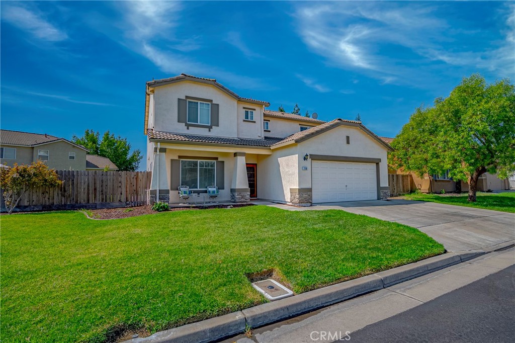 Beautiful home in a sought-after gated community of Atwater! This spacious two-story offers 4 bedrooms, 2.5 bathrooms, and a fantastic layout with a half bath conveniently located downstairs. The home features two living areas, perfect for gatherings or flexible use of space. The kitchen showcases sleek granite countertops and opens into the living space with durable wood-look tile flooring. Upstairs, all bedrooms are tucked away for privacy. The home also includes a two-car garage with a tandem space, providing plenty of room for storage or hobbies Sitting on an oversized lot, this property offers endless possibilities for entertaining, gardening, or even adding a pool. Enjoy the peace of mind and comfort of living in a secure, well-maintained neighborhood—all while having plenty of space inside and out.