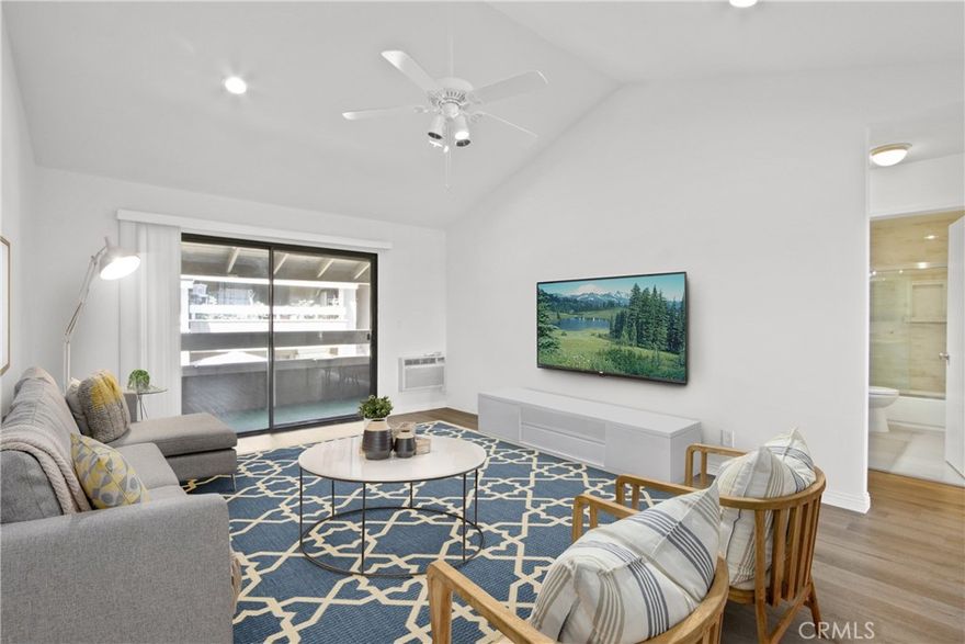 Welcome to this beautifully updated upper-level condo in the desirable Irvine Springs community. Offering 2 bedrooms, 1 full bathroom plus an additional vanity area in the primary suite, and 887 square feet of living space, this home features a renovated kitchen with stainless steel appliances, generous cabinet space, and an open layout that flows seamlessly into the living and dining areas. The living area opens to a covered balcony overlooking the community streams — the perfect place to relax and unwind. Newer dual pane windows provide abundant natural light, highlighting the new flooring and fresh finishes throughout. The primary suite also includes a walk-in closet, adding both convenience and storage. Residents enjoy community amenities including sparkling pools, relaxing spas, tennis courts, and lush landscaped grounds with tranquil streams. Located within the award-winning Irvine Unified School District and just minutes from shopping, dining, and entertainment, this home offers comfort and convenience in one of Irvine’s most desirable settings.