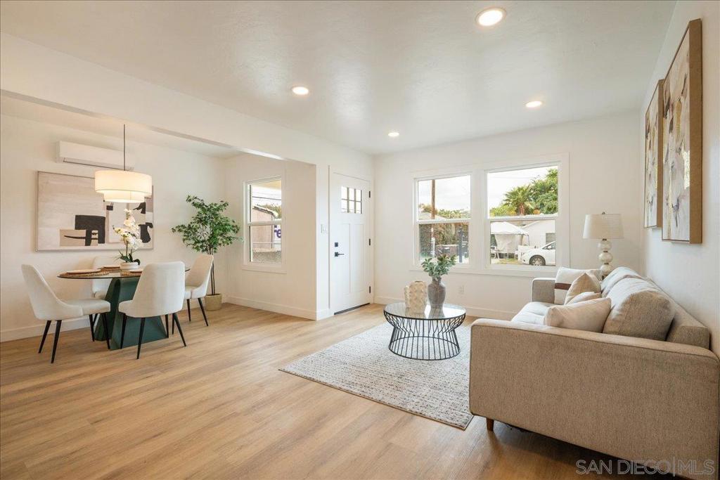 2 on 1 - On a peaceful cul-de-sac in the heart of La Mesa, just a hop, skip, and a jump from the local elementary school, awaits your charming new home. This unique offering includes an attached ADU, complete with its own small kitchen and bathroom. Perfect for multi-generational living, a private guest suite, or even a potential rental opportunity. This delightful 2-bedroom main home has been lovingly and completely remodeled, offering a fresh and inviting atmosphere from the moment you step inside. A spacious backyard, a blank canvas for gardening enthusiasts, outdoor dining, or simply enjoying the California sunshine. Located in a truly wonderful community within the vibrant city of San Diego, you'll enjoy the tranquility of suburban living with easy access to all the amenities and attractions the city has to offer. Come and experience the quaint charm and convenient location for yourself – this La Mesa gem won't last long!