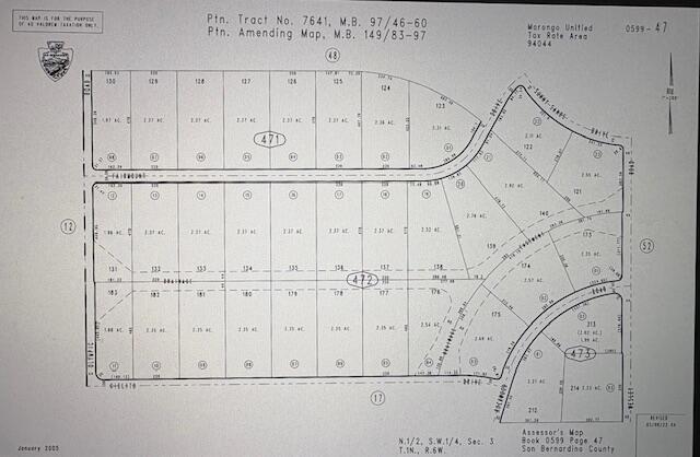 Wonderful 2+ acre lot in Joshua Tree with fantastic views in fast growing area of custom homes. Come and build your dream home on this beautiful, flat lot. Utilities are easily accessed as they are underground on Fairmount Dr. Assessors map lot 127