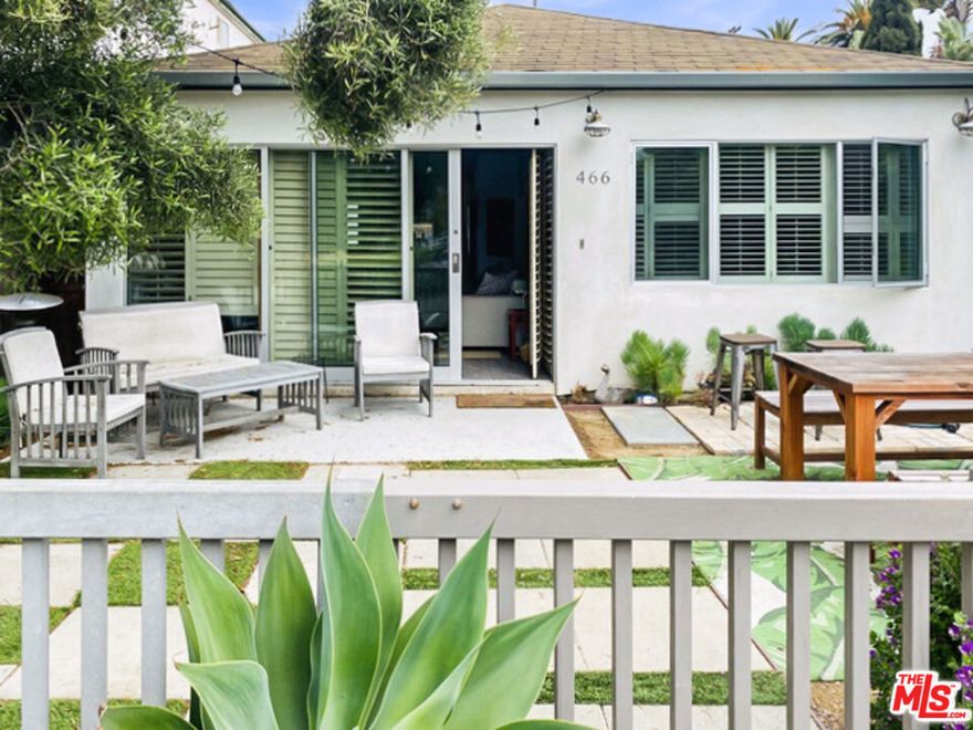 Nestled at the scenic intersection of two peaceful waterways, this charming Venice Canals home offers a unique living experience that blends tranquility with convenience. The main house features two comfortable bedrooms and a full bathroom, thoughtfully updated to combine modern touches with cozy character. Natural light fills the 1,314-square-foot interior, highlighting the clean lines and stylish finishes throughout.Just steps away, a detached guest unit offers an additional bedroom and full bathroom perfect for visitors, an office, or creative space. The lot is larger than most in the area, giving you room to stretch, relax, or perhaps host the neighborhood's most scenic brunch.The setting feels like a quiet retreat, yet you're only minutes from the beach, local cafes, and all that Venice has to offer. Whether you're paddle boarding along the canals or enjoying sunset strolls, life here is anything but ordinary. This updated rental combines the best of location, layout, and lifestyle ideal for those ready to trade loud city nights for the gentle sound of water lapping just outside your door. Welcome to your next great chapter.