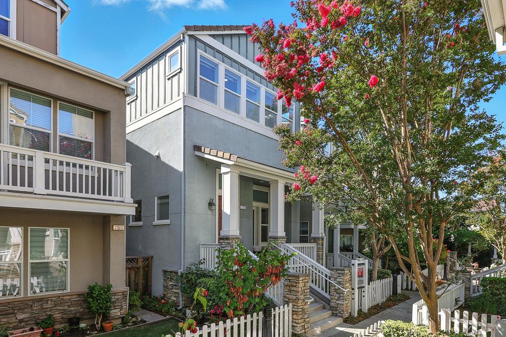 Nestled at the end of a tranquil culdesac in Cupertinos Murano community, 11510 Bianchini Lane is a meticulously updated 3bedroom, 2.5bath home spanning 1,788 sqft on a level ~1,658sqft lot. Built in 2005 with thoughtful architecture and modern finishes, the home features soaring high ceilings, recessed lighting, a handsome fireplace that anchors the formal living room along with a finished basement for extra storage. Energy efficient including owned solar panels. The open kitchen delights with Corian counters, a grand island with breakfast bar, and professional stainlesssteel appliancesperfect for everyday living and entertaining. The flexible family/great room layout adds versatility to the living space. Upstairs, the master suite impresses with a walkin closet, double vanity, separate jetted tub, and stall shower. Brandnew carpeting, fresh paint, and epoxy flooring elevate the homes appeal. Laundry is conveniently located upstairs. A spacious attached twocar garage, guest parking via Poppy Way, and a charming front porch complete the exterior. With HOA amenities, exceptional Cupertino schools, and a prime Silicon Valley location, this home is move-in ready and radiates quality.
