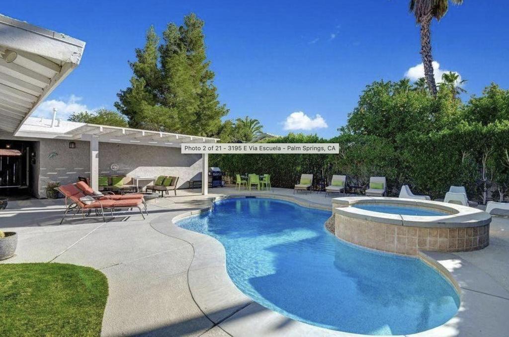Escape to your own desert oasis with this charming fully furnished residence in Palm Springs. Located in a quiet neighborhood of Desert Park Estates, this 1,600 sqft home boasts 180-degree views of Mt. San Jacinto. With a spacious open floor plan, the interior features a modern kitchen with stainless steel appliances, a cozy living room with a gas fireplace, and three bedrooms including two king beds and one queen. Step outside to enjoy the heated pool, jacuzzi, and multiple outdoor seating areas with lush hedges for privacy. Other amenities include four Smart TVs, a gas grill, and a two-car garage. Pet-friendly. This non-smoking home is available for a minimum lease term of one year. The owner covers landscaping and pool maintenance. Don't miss your chance to experience the luxury of desert living--schedule a viewing today! Available for occupancy starting today. Offered Furnished or Unfurnished.