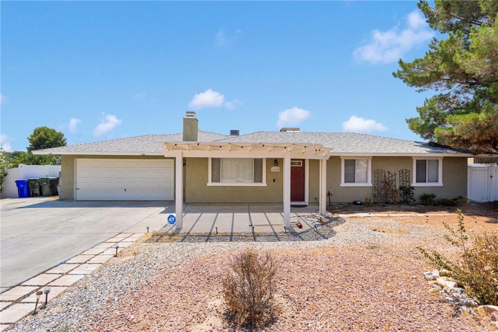 This charming 4 bedroom 3 bathroom ranch-style residence is brimming with character, comfort, and a touch of desert enchantment. Walk through the welcoming covered front porch and step into an inviting living room warmed by a cozy fireplace. The home's thoughtful layout flows seamlessly into a large open-concept kitchen, breakfast nook, and family room with another fireplace- perfect for both everyday life and entertaining guests. Beyond the entertaining spaces lies two primary bedrooms, one of which has a lovely spa-like bathroom suite, complete with a jetted tub, tile shower, and a huge closet! Outside features include a full-back-covered pergola patio and a deluxe outdoor bbq kitchen island. That’s not all! For added fun, splash into the above-ground pool with a deck for lounging and easy entry. Nestled on a 0.44-acre lot, this home marries cozy indoor living with spacious outdoor appeal in the desirable East Bear Valley neighborhood. This property is truly a must see!