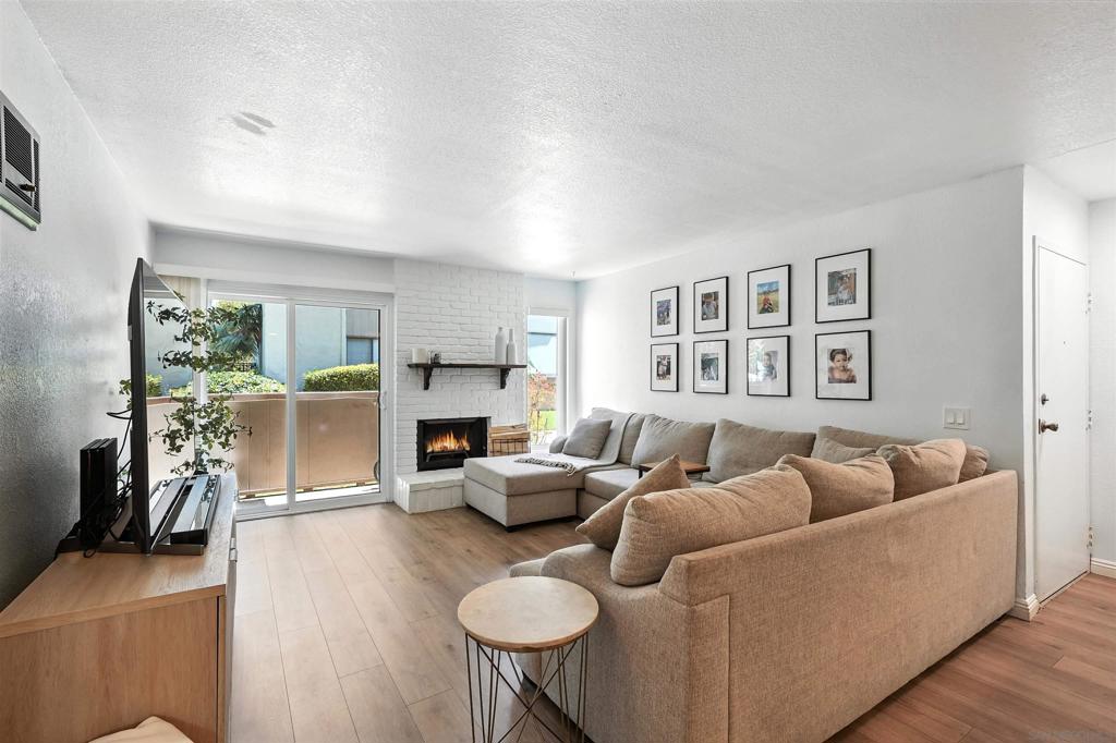 Welcome to Brentwood Arms, a private and quiet gated community conveniently located near the I-5, I-805, and 54 freeways. This serene neighborhood features lush greenery, a sparkling community pool, and a peaceful atmosphere. This beautifully remodeled 2-bedroom, 2-bathroom home with 1,003 sq. ft. has been thoughtfully updated. Renovations include new bathroom vanities, a beautifully retiled master shower, refreshed linen closet and laundry doors, new flooring throughout, and fresh interior paint. The upgraded windows and sliding door provide both efficiency and modern appeal. A washer and dryer were also recently purchased and are included with the home. The kitchen was previously renovated and features updated appliances, making it completely move-in ready. The community is pet-friendly, safe for children, and well kept. This unit includes a detached garage, is ideally situated close to the pool without being directly in front of it, and offers quick access to all major freeways. Don’t miss the chance to own this charming 2-bedroom, 2-bath condo in a quiet, gated community with modern upgrades.
