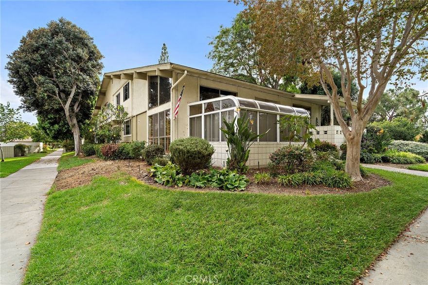 Stunning Seville floor plan wth 2 bedrooms, 2 bathrooms, loft and an enclosed patio provide lots of space.   This coop is located in the prestigious age 55 and over community of Laguna Woods.  With approximately 1,342 sq. ft., this home features a main floor bedroom and bathroom, a bedroom and bathroom upstairs plus a large loft.  Some of the many features include:  WOOD look flooring - MINI SPLIT A/C and HEAT - INSIDE LAUNDRY - SHUTTERS - REMODELED KITCHEN - REMODELED BATHROOMS - ENCLOSED PATIO - LOFT.  This home has an open floor plan, offers large windows and a soaring vaulted ceiling.   The living room has a sliding door to the enclosed patio.  The beautifully remodeled kitchen has gorgeous cabinets, quartz countertops, custom backsplash, recessed lighting, stainless appliances and a farm style sink. The downstairs bedroom has a large window.   The downstairs bathroom has been remodeled with a tile shower and modern vanity.  The laundry is conveniently located downstairs as well.  The spacious loft overlooks the dining and living rooms below.  There is room in the loft for an office, seating area, hobby space or den.  The upstairs bathroom has dual sinks, dressing table and a custom tile shower/tub.  There is even a chair lift if you do not want to take the stairs.  NO ONE ABOVE or BELOW. Laguna Woods is one of the most prestigious 55+ communities in Orange County. In Laguna Woods you have access to: bus system around the community & to area shopping, restaurants, medical facilities; 5 pools & 4 hot tubs; golf, tennis, library, 7 clubhouse, 200+ clubs, 3 fitness centers, theater, horse back riding/stables, garden centers, basketball, card rooms, billiards, bocce ball, Emeritus classes & more!