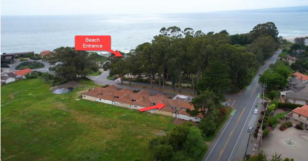 Welcome to 115 Oceanview Dr, a beautifully updated and fully furnished single-family attached home (WITH NO HOA FEES) in the coastal community of La Selva Beach, just a 3-minute walk to the beach. This bright and inviting home features vaulted ceilings, arched doorways, and warm wood-style floors. The living room offers a fireplace, stylish lighting, and large windows that fill the space with natural light. The remodeled 2022 kitchen includes stainless steel appliances, white cabinetry, stone counters, custom tilework, and a large island with bar seating. The adjacent dining area flows to a sunny back patio, perfect for indoor-outdoor living. Three spacious bedrooms offer ample light and closet space. Bathrooms are updated with modern vanities, tile accents, and designer fixtures. Enjoy a peaceful front patio under mature eucalyptus trees and a private back patio ideal for relaxing or entertaining. Additional features include a two-car garage, indoor laundry, and all furnishings included. Perfect as a full-time residence, beach retreat, or rental property. Conveniently located near Capitola, Santa Cruz Boardwalk, Seascape Resort, and Nisene Marks State Park.
