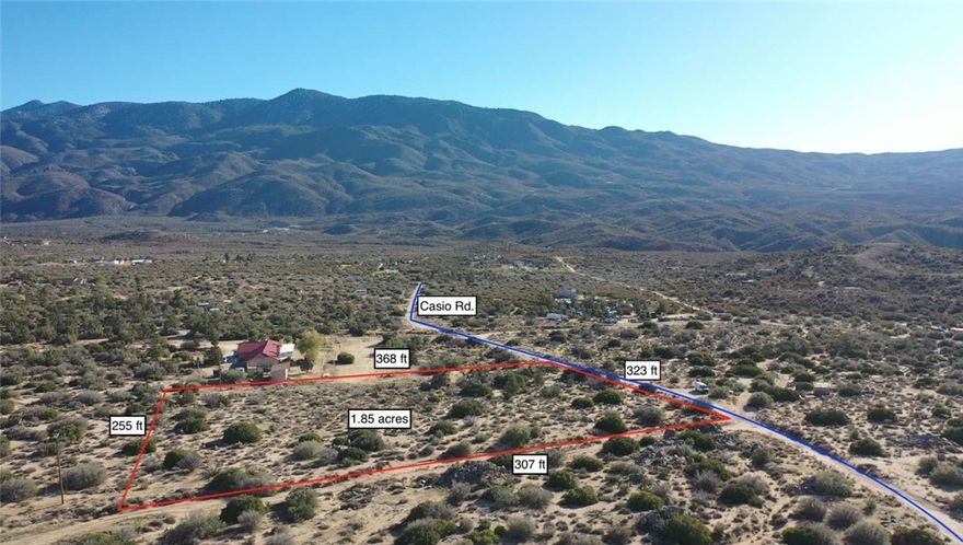Flat, fully usable 1.85-acre residential lot located at Casio Rd & Paradiso in the Alpine Village area of Mountain Center. No boulders.
Surrounded by native pinyon pines and junipers with panoramic views of the San Jacinto and Santa Rosa Mountains. Quiet, star-filled nights at approx.

4,000 ft elevation—about 25 minutes to Palm Desert, cooler temperatures year-round. Electric on property. One needs to verify all zoning, permits, and development requirements with Riverside County.