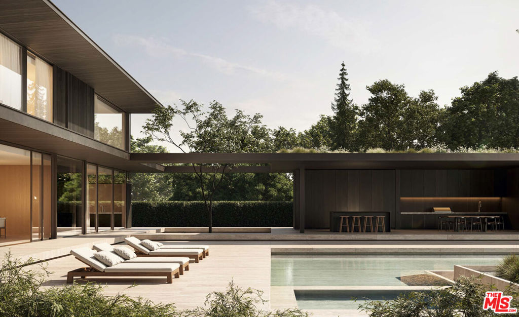 Indulge in an exceptional opportunity to acquire 1.2 acres nestled within the prestigious enclave of Holmby Hills. Concealed behind imposing gates, the estate commands privacy, situated well back from the thoroughfare, accessed via a grand ascent along an upslope driveway. Ascend to a sprawling plateau, offering a vast expanse of flat, primed land, awaiting the realization of architectural dreams. This unique parcel presents an unparalleled canvas for development or the transformation of the existing single-story abode into a visionary masterpiece. Included are Ready-To-Issue plans meticulously crafted by EAC, in collaboration with Wylan James Development, envisioning a cutting-edge modern marvel spanning approximately 15,000 square feet. Embark on a journey of bespoke luxury, where every detail has been meticulously curated to manifest an opulent sanctuary amidst the verdant splendor of Holmby Hills.