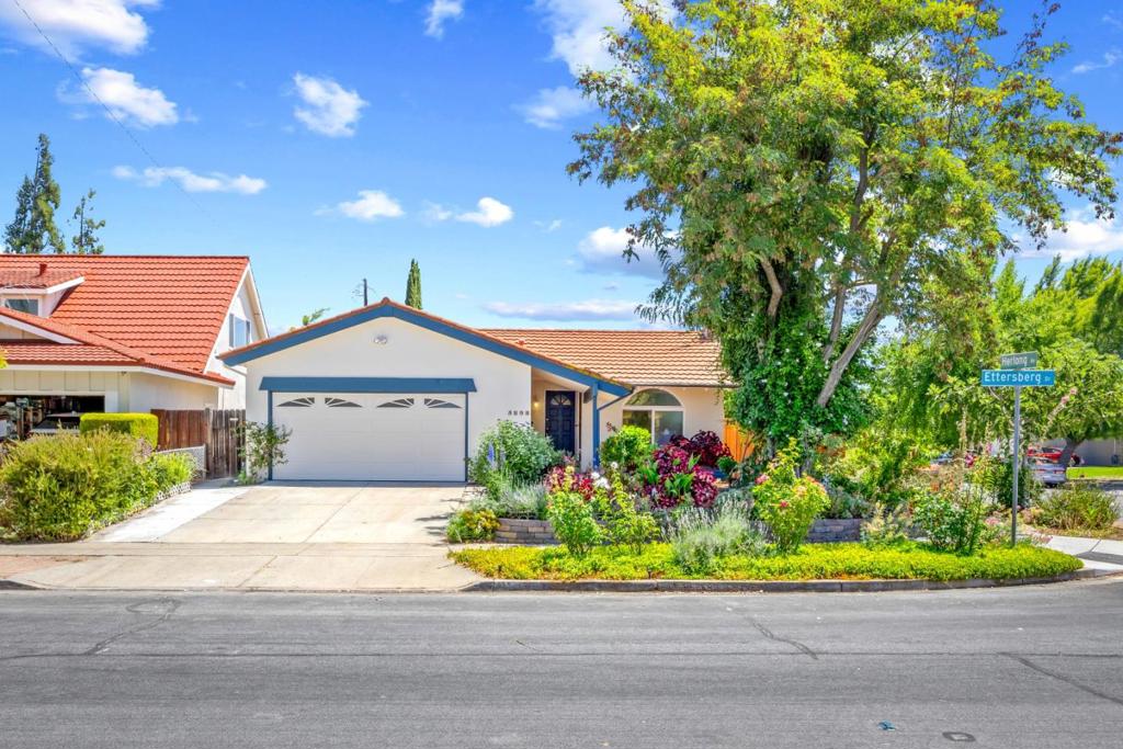 Welcome to this thoughtfully updated 3-bedroom, 2-bath home offering 1,203 sqft of comfortable living space in the heart of Blossom Valley. Step inside to refinished hardwood floors, fresh interior and exterior paint, and an abundance of natural light. The kitchen features updated countertops, modern cabinetry, and brand-new flooringready for daily living and easy entertaining. The guest bathroom has also been refreshed with clean, contemporary finishes. Enjoy a peaceful backyard with mature fruit trees and raised planter boxesperfect for your future garden or relaxing evenings outdoors. Nestled on a quiet, tree-lined street in a welcoming neighborhood, this home is just minutes from local parks, Anderson Elementary, shopping, dining, and convenient access to Highways 101 and 85. With charm, functionality, and key updates throughout, this move-in ready home is the perfect place to settle in and enjoy all that Blossom Valley has to offer.