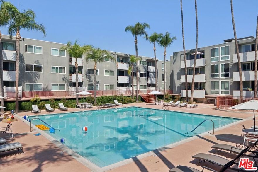 Resort-Style Living Condo in a Central Location! Welcome home to this Large move-in-ready 1 bed1 bath condo with in unit laundry. Perfect for anyone looking for a stylish and convenient lifestyle. This spacious interior unit offers privacy, security and features modern upgrades throughout, including smooth ceilings, recessed lighting, a custom bar, and a large updated kitchen. Enjoy seamless indoor-outdoor living with a fenced private patio offering direct access to the oversized resort-style pool and spa. Additional highlights include a large walk-in closet, tons of storage, central A/C and heating, secure building, rec room, sauna and private gated underground parking with plenty of guest parking. Whether you're looking for your next home or a perfect getaway retreat, this one has it all. Located across the street from the park and recreation center. Sherman Oaks Park, includes sports courts, pickleball court, exercise areas, trails, kids play structure, and more. Just minutes from the new Trader Joes, The Fashion Square mall, cafes, and restaurants for daily dining and errands. Easy access to major freeways