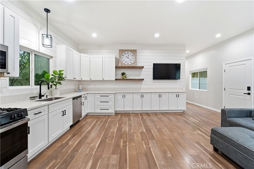 WELCOME TO YOUR NEW DREAM HOME! This newer-construction 2 bed, 2 bath home is sure to impress, offering modern design, exceptional comfort, and complete privacy. From the soaring high ceilings and expansive living/family area to the gated private entry, every detail is designed to elevate your living experience. This immaculate smart home features fully automated controls for effortless convenience, zone-controlled high-efficiency HVAC, premium stainless-steel appliances, and a spacious, secure yard enhanced by an electric wrought-iron gate and oversized driveway. Inside, both bedrooms are generously sized with oversized closets and abundant natural light throughout. The primary suite offers a large open layout, dual closets, and a beautifully appointed en-suite bathroom with an oversized vanity, luxurious finishes, and a shower/tub combination. A perfect blend of comfort, technology, and modern luxury—this home truly has it all.
Washer/Dryer included.