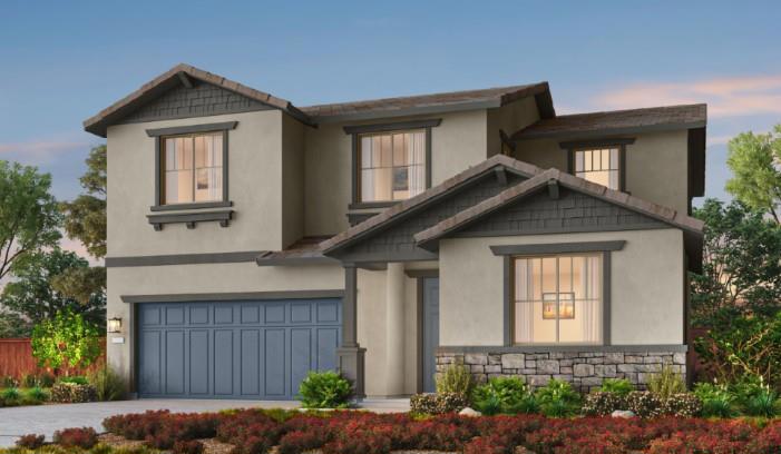 Homesite 40 | Plan 1. Beautiful two-story home with 4 bedrooms and 3 baths. Open floorplan featuring a gourmet chefs kitchen with walk-in pantry. Bedroom 4 and Bathroom 3 on the first floor. Spacious. Primary Suite with walk-in closet. Also includes an upstairs loft and laundry room. photo is of rendering