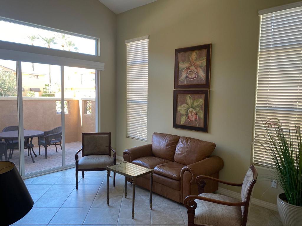 Stylish Desert Living in the Heart of South La Quinta!  Welcome to the beautiful, gated community of Codorniz, an intimate enclave ideally situated in South La Quinta -- just moments from Old Town La Quinta, SilverRock Resort, and PGA West. This charming and move-in-ready end unit residence blends comfort, style, and convenience in one of the desert's most desirable locations.  Step through the private courtyard entry into a light and bright interior designed for easy desert living. The spacious great room boasts cathedral ceilings, tile flooring, and an effortless flow into the dining area and upgraded kitchen, which features granite slab countertops, stainless steel appliances, and plenty of cabinetry for storage.  With two bedrooms and two and a half baths, this home offers the perfect balance of privacy and functionality. Both bedrooms are en suite, making them ideal for guests or dual ownership. The primary suite includes a large walk-in closet, dual vanities, and a beautifully appointed bath. A two-car attached garage and interior laundry complete the thoughtful layout.  Outside, enjoy Codorniz's resort-style amenities, including a community pool and spa, fitness center, tennis court, BBQ area, and inviting outdoor fireplace -- perfect for gathering under the desert stars.  The location couldn't be better! You're just minutes from La Quinta Resort & Club, world-class golf courses, hiking and biking trails, restaurants, boutiques, and the area's best seasonal events like the La Quinta Arts Festival and BNP Paribas Open.  Whether you're seeking a full-time residence, vacation home, or investment opportunity, 80049 Silver Sage Lane delivers exceptional value and low-maintenance luxury in one of La Quinta's most charming gated communities. Experience the best of desert living -- Codorniz style!  Photos Coming Soon