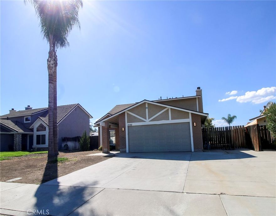 GATED RV PARKING is ready for your toys at this GORGEOUS NEWLY REMODELLED 3 Bedroom/2.5 Bath house for rent in Menifee.  NEW CARPET!  NEW PAINT! NEW KITCHEN W/GORGEOUS QUARTZ COUNTERS!  NEW BATHROOMS!  NEW NEW NEW!!!!  Living/Dining Combo room with Vaulted Ceilings.  Family Room with a Great Fireplace.  Downstairs Laundry Room.  All Bedrooms are good sized.  Close to Schools, Shopping, Dining & easy freeway access to both the 215 and the 15 freeways.  COME SEE - - BUT BE PREPARED TO FALL IN LOVE!  (1 pet considered with extra $50 per month in pet rent)