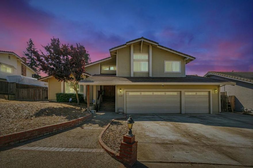 Rarely available for rent in this community is this spacious 4-bedroom, 3-bathroom, 2,890 sqft home. Situated on a generous lot of over 14,854 square feet, this property offers ample space for both indoor and outdoor activities. 1 bedroom and newly remodeled bathroom on the first floor. The heart of the home is the well-appointed kitchen, featuring a gas cooktop, dishwasher, built in oven and microwave, and OVERSIZED refrigerator, ideal for culinary enthusiasts. The living areas include a separate family room and a dining area with a breakfast nook, perfect for gatherings.  Comfort is ensured with central AC and central forced air gas heating, with newly installed wood flooring throughout the bottom floor and leading up to the second floor where it transitions to carpet flooring in the bedrooms and spare bonus room. Convenience with the inclusion of a laundry room with washer and dryer for all your laundry needs. The expansive yard includes a sparkling in-ground pool and spa combo, along with a wonderful play structure. Located in the Evergreen Elementary School District, this home combines functionality with location benefits, making it a great choice for all seeking space and modern amenities in San Jose.
