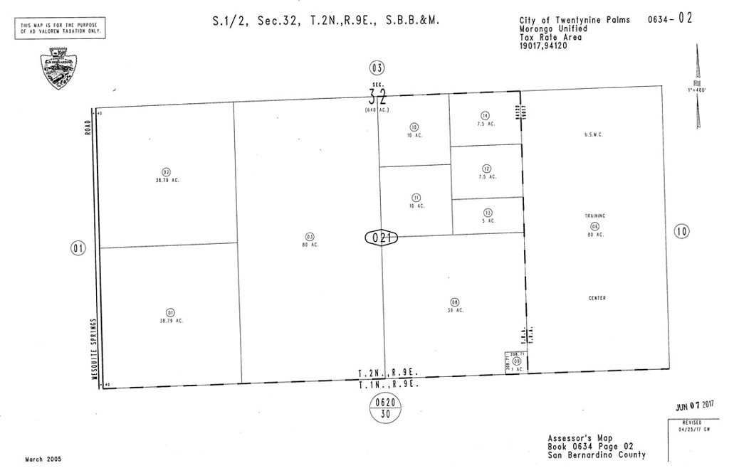 There is not an address associated with this parcel. What is reflected is the Parcel# 0634-021-14-0000 which is +/-7.5 Acres. Zoning is RL-5. Located in Unincorporated San Bernardino County adjacent to Twentynine Palms.