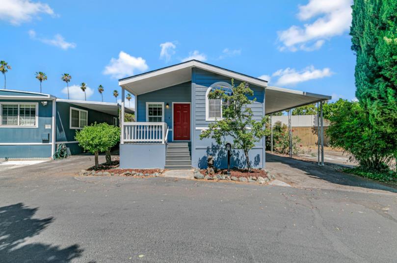 This is your opportunity to own an affordable home in San Jose! This beautifully maintained, move-in ready mobile home, built in 2001, offers 3 spacious bedrooms and 2 full baths with high ceilings that create an open and airy feel throughout. The exterior has been freshly painted, making it clean and beautiful, while the HVAC ensures year-round comfort. The carport offers space for 2-3 cars, and all appliances are included, so you can move in without a worrywasher and dryer stay as well! Located in an all-age park in a prime area near the freeway, major stores, and restaurants, this home provides easy access to everything you need. Dont miss out on this fantastic opportunity to own this beautiful home in San Jose!