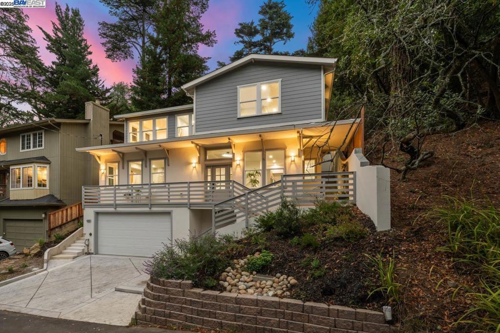 New Construction completed 10/25/2024 . Five bedrooms and four full bathrooms. Two full Master Suites. Large bright foyer at the top of the stairs. Sun Run Solar Leased. Central Heat and Air. Two car garage with two car parking spaces outside and aditional guest parking across the street. One bedroom and full bathroom on the main level. Wood Floors throughout. Side access off kitchen/dining area to front balcony and back yard. Down stairs utility room next to the large two car garage. High ceilings throughout. Bright open floorplan. All New Construction features. All Electric. Large fenced back yard awaits your custom design. Located five minutes from Montclair Village. Quiet and private yet close to town, and easy access to the main road that takes you directly the freeway. A new house for your comfort and easy living. No deferred maintenance.
