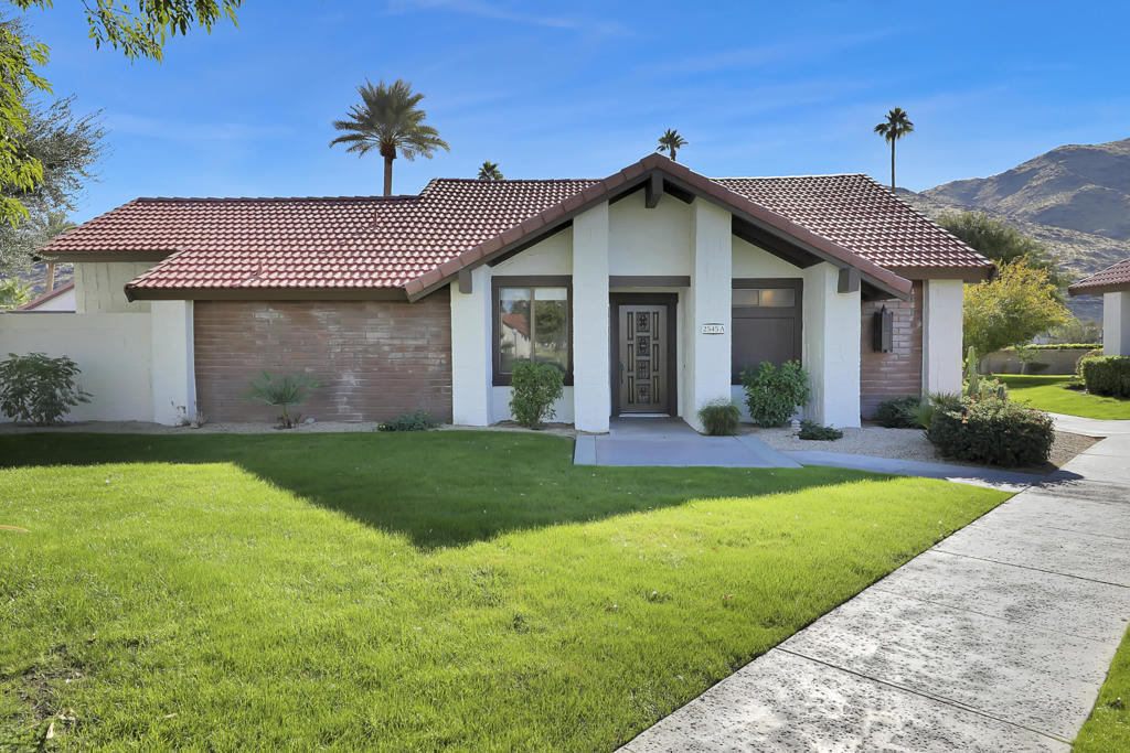 This beautifully updated condo in desirable South Palm Springs is the perfect seasonal retreat! Centrally located in the popular Canyon Sands community, this home has been thoughtfully remodeled and tastefully furnished for your comfort and enjoyment. Property has a spacious 2-car attached garage.Features include:New flooring throughoutRemodeled kitchen and bathroomsCathedral ceilings and abundant natural lightContemporary furnishings and stylish decorTwo spacious bedrooms, each with en-suite bathsFresh linens and towels Step outside to enjoy the patio and nearby swimming pool, or get active on the pickleball courts just a short walk away. Hiking trails close by! Whether you're relaxing at home or exploring, you'll love the proximity to world-class dining and shopping in both Palm Springs and El Paseo in Palm Desert.Come enjoy the best of the desert this season -- available January through March 2026.