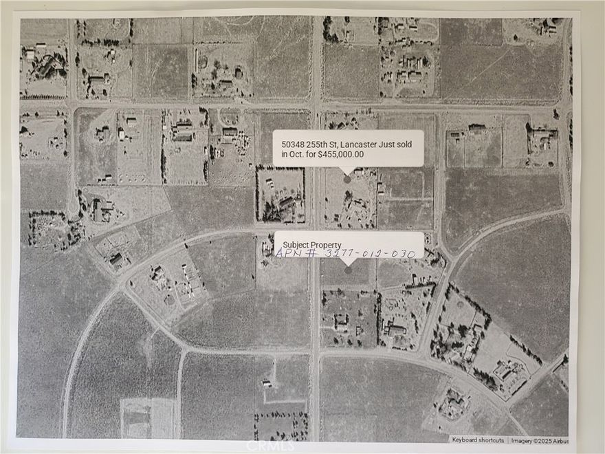 Paved road lot. area within water district therefore no water well would be necessary.  Neighboring property to the north just sold in October for $455,000.00