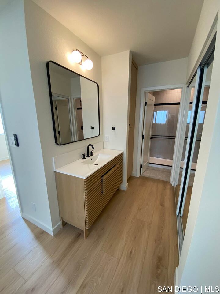 Newly renovated (2024) sunny 1 bedroom and 1 bath apartment in North Park. Easy access to the 805 and 8. In a quiet neighborhood with new everything - luxury vinyl plank flooring, paint, doors, lighting, kitchens, and baths. Enjoy this oasis of bright and warm living. Spacious and sunny with designer finishings. Your home includes in-suite washer and dryer, air conditioning, dishwasher, and garbage disposal. 2 additional linen closets for extra storage. Second-floor unit. Utilities not included. SDGE paid by tenant; 65/month for water, sewer and trash paid with rent. Additional fee for 2 occupants Small complex owned and operated by local company. DEPOSIT: 1 month's rent APPLIANCES: Stove, Refrigerator, Dishwasher, Microwave, Washer and Dryer AIR CONDITIONING: Yes. UTILITIES INCLUDED: None PET RESTRICTIONS: Pets are allowed with 25/mo pet rent. 2 pets max. Pet deposit (non-refundable) - 500 If you are applying with an emotional support animal or service animal, please provide the corresponding documentation. AVAILABLE: Sept 30, 2025 HOW TO APPLY: RENTAL CRITERIA: -High Credit Score -Collective household income 2.5 times the monthly rent -No prior evictions. -No balance owing past or present to: Utility company, or property manager. -No excessive late payments to the previous landlord or on credit report. -No recent criminal activity within the past 6 years. -Security Deposit is required to be paid in full within 24 hours of receiving approval notification. - Co-signers & Guarantors must meet the same income requirements with no prior negative payment history and have a cred