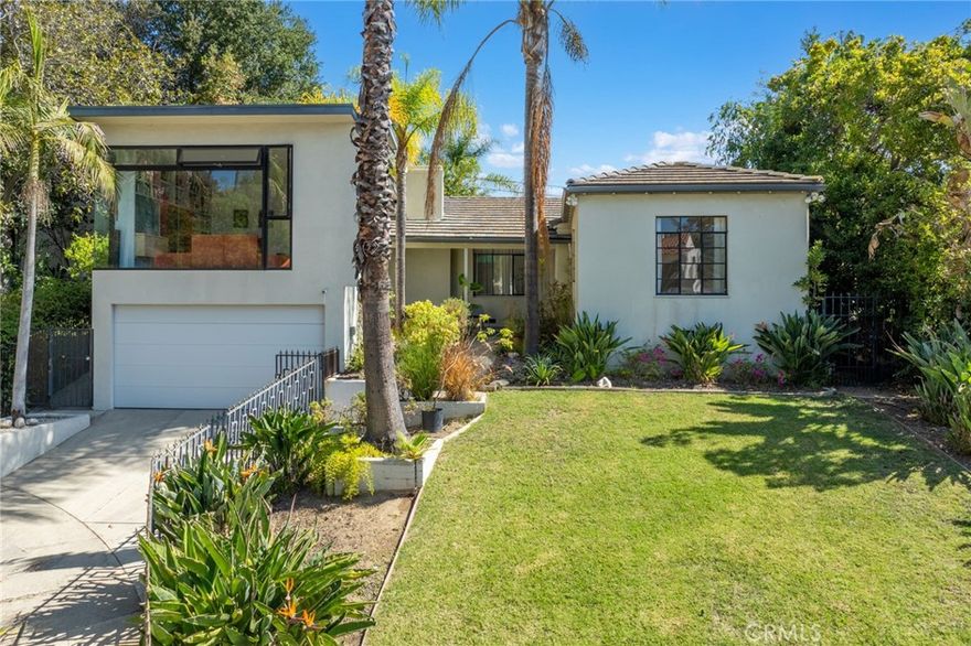 Mid-Century Gem with Sunset Views in the Heart of Los Feliz. Tucked away on a serene cul-de-sac in one of Los Feliz’s most sought-after neighborhoods, this stunning 1950 contemporary pool home offers the perfect blend of classic charm and modern living. Enjoy breathtaking sunrise and sunset views from this private oasis, located just moments from world-class shopping, dining, entertainment, and parks. Step inside to an open and sun-drenched floor plan where the spacious living and dining areas are anchored by a picture-frame window that perfectly showcases the sparkling blue pool and surrounding greenery. The oversized family room invites effortless relaxation and entertaining, with dramatic floor-to-ceiling windows, custom built-ins, and automatic curtains for added comfort and convenience. At the heart of the home, a generous chef’s kitchen features abundant cabinetry, stainless steel appliances, and ample counter space—ideal for casual meals or hosting guests. The primary suite offers a peaceful retreat with its own ensuite bath, while two additional bedrooms provide generous storage and comfort. Additional highlights include ceiling fans throughout, laundry room, recessed lighting, new electrical systems, a tankless water heater, and a versatile office/storage room just off the pool—perfect for remote work or a creative studio space. Whether you're hosting a summer soirée or enjoying a quiet evening under the stars, this Los Feliz treasure offers the ideal setting for every occasion. Homes like this are rare—don’t miss your chance to make it yours.