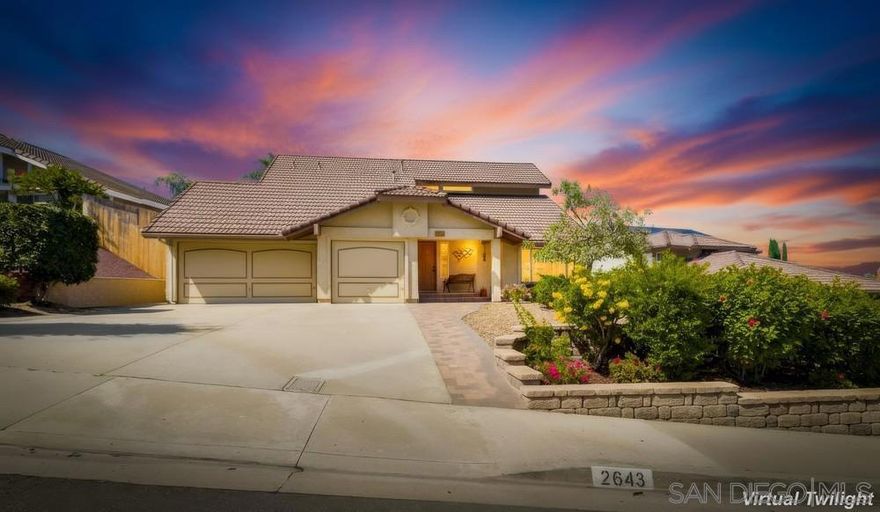 It's not just a home, it's a lifestyle at its finest! Highly sought-after 4 bedroom Cottonwood home with breathtaking mountain/city light views! Meticulous care and detail abounds the minute you arrive! Fall in love with the lush mature landscape with bright, beautiful flowers! Take a break on the front porch with custom brick sidewalk and take in the breathtaking views!  Formal entry opens to big living room to your right with oversized windows allowing for an abundance of natural light, stunning views, plus extra high vaulted ceilings! Living room opens to dining area with window seating and plenty of room to enjoy family dinners! Incredibly light and bright kitchen with ample counter and cabinet space, breakfast bar seating, gas cooking, stainless refrigerator/dishwasher, and lovely view of lush backyard! Kitchen opens to large family room with cozy fireplace with custom mantle and slider out to backyard! 1 bedroom downstairs and full bath-ideal for in-law, teen, or guests! Extra large primary suite with more amazing light, big balcony to enjoy your morning coffee, and completely remodeled en-suite bath! Nicely sized additional bedrooms-one could be office, gym, man-cave+! Don't miss the remodeled 3rd bath too! Unbelievable private, quiet backyard that will be your perfect sanctuary! Great covered patio, lush green landscape, orange and guava fruit trees, firepit for cooler evenings, and plenty of room for kids, pets, and entertaining! Details not to miss- 3 car garage, central HVAC, double paned windows, newer stucco, and upstairs attic with loads of space+! Quick walk to area parks! Make this YOUR home before someone else does! Welcome Home!