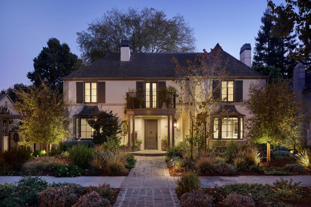 A unique fusion of art deco and traditional elegance on one of the best blocks in Crescent Park. The entire house was completely remodeled and transformed in 2018 by the renowned architect Eisenmann, w/ custom-made hardware throughout the interior, integrated w/ matching accent colors. 3 levels above ground, the house offers open space and broad visibility, wonderful flexibility for remote working with built-in desk spaces of first floor, & 600 sqft attic for playroom or office. Pool-side detached guest home with walking closet and large bath. In second floor, master bedroom suite, bedroom suite plus 2 bedrooms w/ a shared bathroom. Hardwood floor throughout. Newly done backyard (2018) w/ large pool w/ fountain & integrated wave machine plus fire pit terrace & lawn area. Chef kitchen, w/ fluted walnut focal point center island, ample storage cabinetry, Italian marble-top island, 5' Wolf range with six burners and double griddle, & deep fryer, Sub-Zero refrigerator & Sub-Zero freezer.