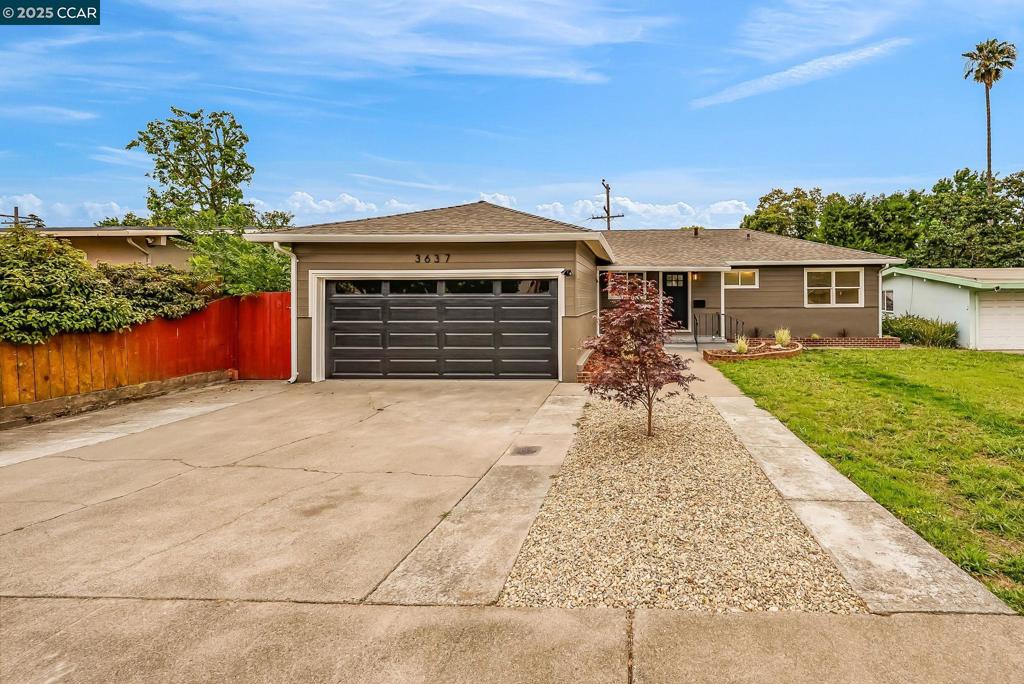 Charming, Move-In Ready Single-Level Home with Pool. Welcome to this beautifully updated home featuring 3 spacious bedrooms, 2 modern bathrooms, and attached garage, offering over 1,800 sq. ft. of thoughtfully designed living space. Flooded with natural light, the open floor plan is enhanced by new luxury vinyl flooring, fresh interior and exterior paint, and a brand-new roof and gutters—adding both style and peace of mind. Multiple inviting living areas include a formal dining area, a living room with a cozy fireplace, and a bright great room/family room with expansive windows that bring the outdoors in. The updated kitchen is a chef’s dream, showcasing quartz countertops, a beautiful tiled backsplash, new cabinetry, and stainless-steel appliances. Both bathrooms have been tastefully remodeled with sleek, modern finishes. Step outside to your private backyard oasis featuring a sparkling swimming pool—perfect for relaxing or entertaining in style. Ideally located near shopping, dining, the ferry terminal, and with easy freeway access, this home offers the perfect blend of comfort, convenience, and charm. Don’t miss this fantastic opportunity!