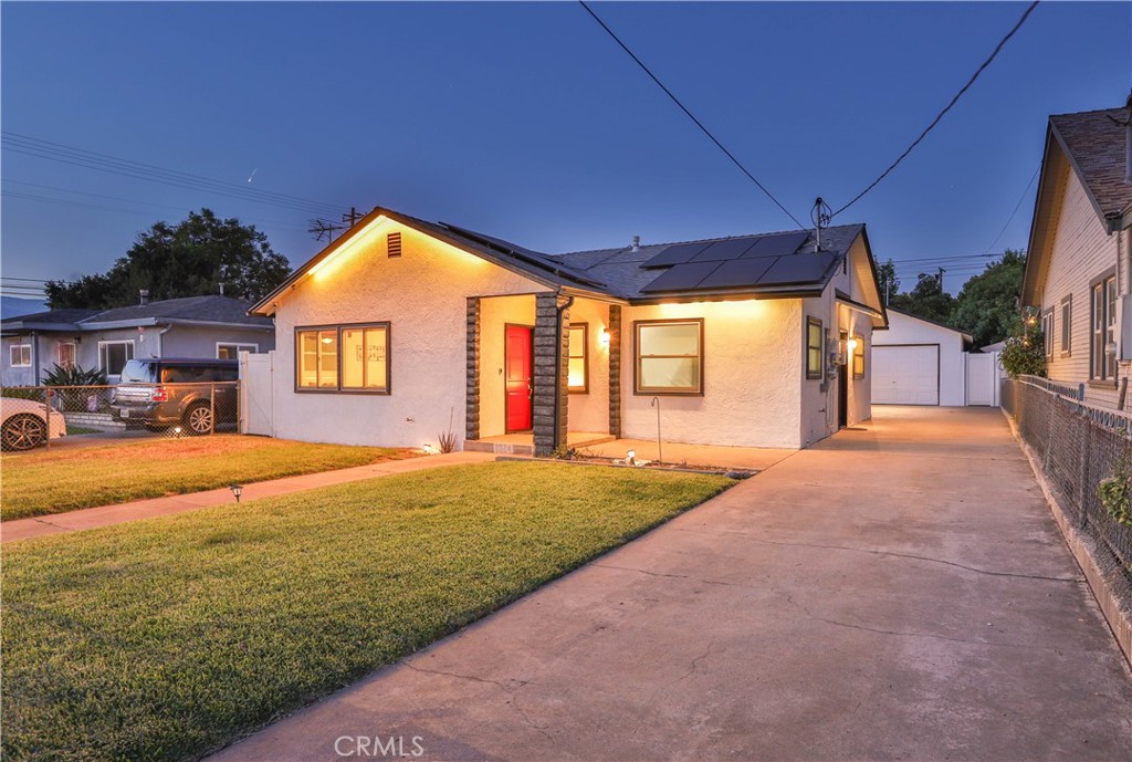 Welcome to 1024 Lawton st. located in North Redlands just minuets away from Downtown Redlands. This cozy 4 bedroom 2 bathroom has received over $265,000 in upgrades throughout the years. Starting with $30,000 in Anderson windows with custom screens, $21,000 in HVAC with ultra blue light technology, $30,000 in exterior paint & stucco with coating, $20,000 for composition shingle roof, $22,000 in all NEW plumbing, $2,000 in bathroom showers, $13,000 in electrical panel upgrade with electrical work, $14,000 in automated curtains in living room area, $1,000 in insulation, & so much more. Looking for a home that is designed to make income, look no further this home when fully rented out was generating almost $4,000/m with spare room for the owner. Lets not forget the smart home technology, each room has access to controlling temperature, music, news, etc. If you're looking for a home that has been taken care of with major structural & large ticketed expenses, this is the home for you, of course there are still things that a buyer will want to do, but you won't have to worry about all the major components that make the home function. As we enter the outside, we have a comfortable size backyard that leads into the detached 2- car garage which can be used as an ADU with the right mind. Other key features is that this home is SOLAR POSITIVE, with 10 paid offer solar panels & 17 paid off (with the right price, seller will pay off additional 17 solar panels) solar panels allowing the new buyer to have 27 paid off solar panels for many years to come. Don't miss this opportunity of a positive rental income goldmine with close proximinty to shopping, schools, & the downtown life.