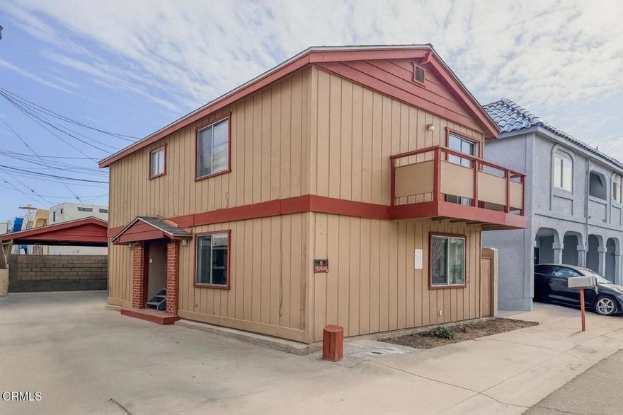 Live the coastal lifestyle without compromise in this bright and spacious 1-bedroom, 1-bath upper unit, ideally located just moments from the beach in the heart of Oxnard's coastal community. Offering exceptional value, this well-maintained home combines comfort, convenience, and ocean-close living.Step inside to find an open and airy living space, perfect for relaxing after a day by the water. To the left, the kitchen offers a practical layout with a breakfast bar, ample cabinetry, and generous storage to meet all your cooking needs. Adjacent to the dining area, a private balcony welcomes in cool ocean breezes--ideal for enjoying your morning coffee or an evening unwind.Tucked toward the back of the unit, the oversized bedroom is filled with natural light and features double closets for plenty of wardrobe and storage space. The full bathroom is clean and functional, and the home is thoughtfully laid out for easy everyday living.Additional perks include a dedicated covered parking space --rare finds for beach-close rentals in this price range.With the beach just down the street, and local shops, dining, and marinas all within minutes, this charming unit offers unbeatable access to the best of California coastal living at an exceptional value.