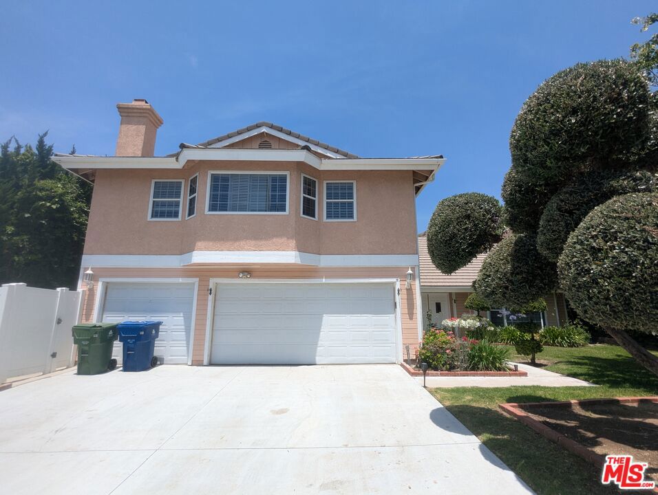 Now available for lease, this big gorgeous two-story home with pool and good size backyard in the highly desirable serene and quite Porter Ranch community. The home offers over 3,400 square feet of bright and open living space, on almost 12,500 SF of lot. Ideally located just minutes from the top-rated Castlebay Lane Charter Elementary School and is in Granada Charter School District, this property is perfect for those seeking comfort, space, and a prime neighborhood setting. Inside, the home features a spacious open layout with 4-bed and 3-bath plus several additional rooms for wholesome living. One full bedroom and bathroom located on the 1st floor. Formal entry through double doors leads to open and airy living room and formal dining room. Living room features bay window, fireplace, and recess lighting. Back-yard can be accessed through the doors by the formal dining, located next to the kitchen, which is equipped with stainless steel appliances, including a double wall oven, electric cook-top, over counter microwave, double door with bottom freezer stainless steel refrigerator, and dishwasher. A large center island and generous natural light make it a warm and functional space for cooking and gathering. A second informal dining area is by the kitchen, which also provides access to the back-yard. The hallway leads to the bedroom on this level, connected to the laundry and utility room, on one-side, and to the full bath with standing shower on the other side by the front door. Hallway also leads to the garages - separate 2 car garage, and a separate 1-car garage, providing ample space for vehicles and storage. Beautiful stairs by the front door leads to the 2nd floor, which features the other 3 bedrooms, including huge master with its own balcony at the back, hallway bath, big family room with wet-bar, ideal for entertainment and relaxation. An additional cozy room in the corner can be used as an home office, or child's play room. Brand new luxurious waterproof vinyl plank flooring on the stairs and throughout the 2nd floor (except the bathrooms). All bedrooms are good size with proper closets. Hallway bath and the Master bath both equipped with double sinks. Master bath comes with a separate big stand-up shower and a separate jacuzzi tub. Ample closet and storage space throughout the house. A separate detached large storage shed on the side of the house as well. The outdoor space includes a covered patio, a built-in barbecue area, and a sparkling pool perfect for relaxing or entertaining guests year-round. Additional features include recessed lighting, central heating and cooling, ceiling fans, and a convenient laundry area with a side-by-side washer and dryer. This is a rare opportunity to lease a spacious and well-located home in one of Porter Ranch's most sought-after neighborhoods. Schedule your private showing today!