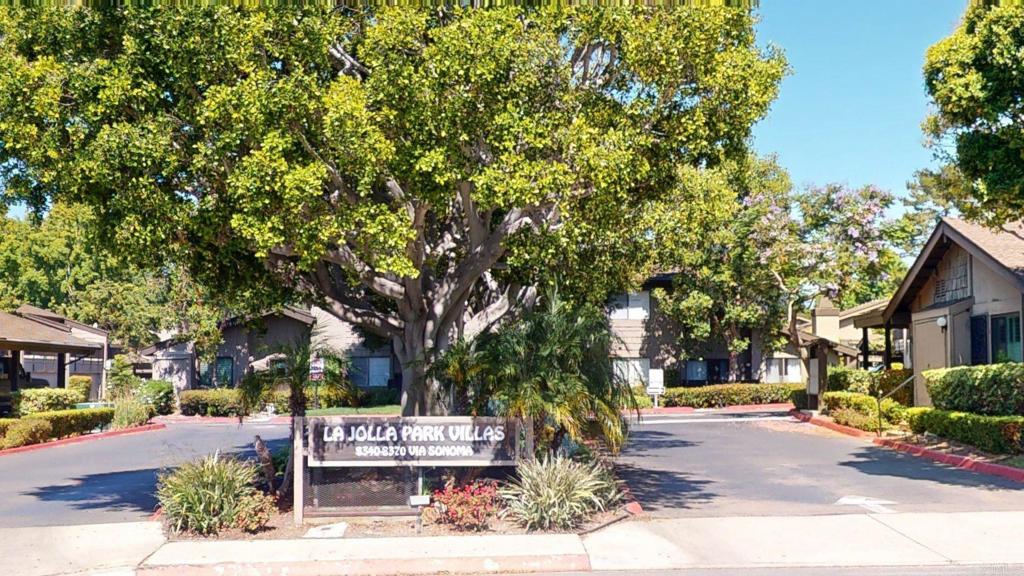 Welcome to this La Jolla Condo West of the 5, a stunning one-bedroom, one-bathroom with a front patio area. Complex borders Via La Jolla Park and has access to La Jolla schools. Inside, you'll be greeted by vaulted ceilings hard surface flooring, and an upgraded look. The living area features a cozy fireplace and a balcony. The large primary bedroom boasts a large walk through closet. The condo also comes with a private covered parking spot providing convenience and security and a 250 sq ft private deck. As a resident, you'll have access to the complex's pool, and spa. Experience the best of San Diego living close to the beaches, UCSD, and great shopping.