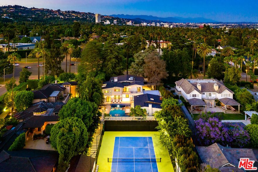 Experience unparalleled luxury and convenience at this fully furnished (could come also no furnished) estate nestled in the esteemed Beverly Hills Estates Section. This haven offers FLEXIBLE LEASE TERMS, readily available to cater to your unique needs.Step inside this majestic sanctuary and find yourself immersed in the timeless elegance characteristic of Beverly Hills. Positioned in the prime flatlands of Beverly Hills, this estate unfolds over an expansive half-acre lot, promising both grandeur and privacy.Indulge in the exclusivity of having four expansive master suites on the upper level, each complemented with generous walk-in closets. The primary suite extends to a sprawling view terrace, where you can bask in the scenic overlook of a vibrant entertainment area encompassing an oversized pool and illuminated full size tennis court.Accommodate guests in style with a fully equipped guest house, boasting its own modern kitchen, a cozy fireplace, and an infusion of natural light through thoughtfully placed skylights.The property greets you with a manicured lawn that guides you to a circular driveway, accented by a sheltered portico, inviting you to indulge in a lifestyle marked by sophistication and comfort. To explore this embodiment of luxury and class, we invite you to reach out for a personalized viewing. Please call for availability and showing.