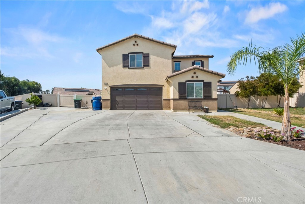 Welcome to 1173 Vista Montana, a beautifully upgraded two-story home offering 3 spacious bedrooms, 3 full bathrooms, and 1,821 square feet of thoughtfully designed living space. Nestled in a peaceful San Jacinto neighborhood, this residence combines comfort, style, and functionality—ideal for families, first-time buyers, or those seeking extra room to grow. Step inside to find an inviting and open floor plan, filled with natural light and complemented by modern finishes throughout. The heart of the home is the upgraded kitchen, showcasing recently installed cabinets, sleek quartz countertops, and ample storage—perfect for both everyday cooking and entertaining. The bathrooms have also been tastefully updated with matching cabinetry and quartz surfaces, adding a cohesive and stylish touch to the home. Upstairs, you’ll find generously sized bedrooms, including a comfortable primary suite complete with a private ensuite bathroom and plenty of closet space. The home also features a full bathroom on the main level, offering added convenience for guests. Outside, enjoy the benefits of a large driveway with RV access, providing flexibility for extra parking or outdoor storage. The backyard offers plenty of potential to create your ideal outdoor oasis, whether that’s a garden, play area, or entertaining space. Located close to local schools, parks, shopping, and dining, this home offers the perfect balance of peaceful living and everyday convenience. Don’t miss the opportunity to make this upgraded and well-cared-for home your own!
