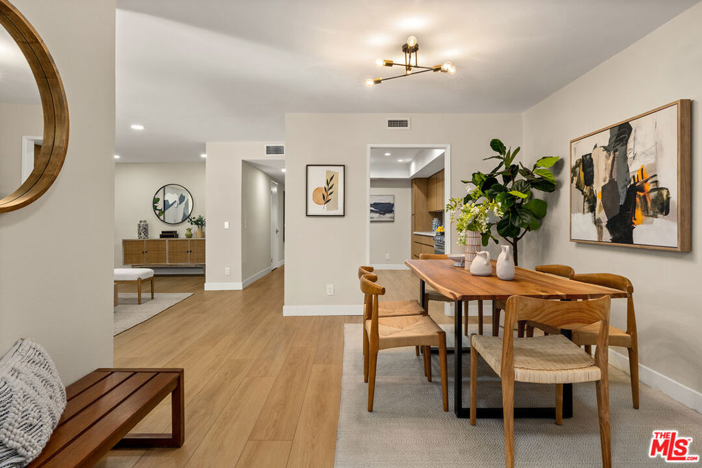 Welcome to 4542 Willis #206, a beautifully upgraded condo in one of Sherman Oaks' most sought-after buildings. This 2 bedroom, 2 bath unit features an open and spacious living area with abundant natural light, creating a warm and inviting atmosphere. The newly remodeled kitchen features sleek cabinetry, upgraded appliances, and a custom coffee bar. With brand new flooring, fresh paint, recessed lighting, and a new electric panel, this condo combines modern design and functionality. Large closets and extensive in-unit storage, plus a separate private storage unit in the garage, offer ample space for all your belongings. Located just minutes from a multitude of shops and restaurants including a Whole Foods, Pavilions, and Erewhon Market, this condo offers both privacy and convenience. This exceptional unit is a rare find and won't last long, don't miss your chance to own in one of the most desirable locations in Sherman Oaks.