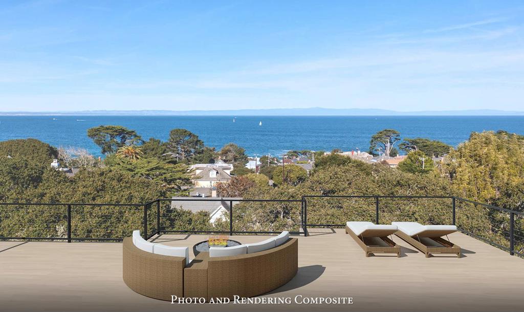 Spectacular ocean views from a prime location, re-imagined for the ultimate in indoor/outdoor living and entertaining. This property comes with custom plans WITH WATER for a 2-story modern home with attached ADU boasting 3,658 square feet of combined living space. The planned main residence has 4 bedrooms, 3.5 bathrooms, laundry rooms on both floors, and an attached 2-car garage. The 2nd-floor great room has a living area with fireplace and bar, gourmet kitchen with 10' island, separate dining area, and half bath. Expansive 24' glass doors connect the great room to a 1,300 SF deck with stunning views of Monterey Bay. The primary bedroom shares those views, with its own door onto the deck. The 1 bedroom,1.5 bath ADU provides an income opportunity or living quarters for extended family or a caretaker. Located in Pacific Grove's desirable sun belt, the property is less than a mile from downtown Pacific Grove, Cannery Row, and Lovers Point. Currently configured as a duplex with each unit featuring 2 bedrooms and 1 bathroom for a total of 1,836 SF, this property is ready to be transformed into the luxury residence of your dreams.