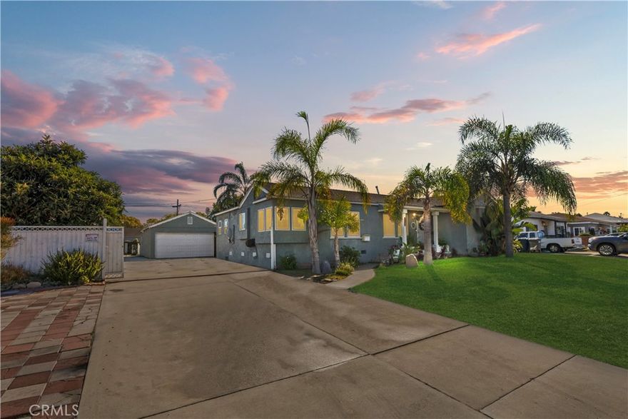 This charming single story residence offers 3 bedrooms, 2.5  bathrooms, and approximately 1,782 sq. ft. of living space on one of Gardena's biggest lots with a detached ADU and attached studio. A highlight of the property is the detached guest quarters, complete with its own bedroom and bathroom ideal for extended family, guests, or potential rental income. The studio also features a kitchen, full bathroom, and washer/dryer. The spacious backyard includes room for entertaining, gardening, or future expansion, and the long driveway provides ample parking and RV access. The backyard is beautifully landscaped and features an outdoor cooking island and bar! This property also boasts many adult fruit trees and space to plant more! Conveniently located near shopping, restaurants, schools, and easy freeway access, this home combines comfort, flexibility, and potential in one of Gardena’s most desirable neighborhoods. Schedule your hassle free showing today for this amazing opportunity.