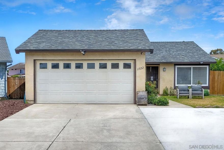 Recently remodeled and ready to impress! This beautifully upgraded single-story home offers modern finishes and timeless comfort. The kitchen features granite countertops, stainless steel appliances, and an open flow that’s perfect for entertaining. Both bathrooms have been stylishly renovated, and the home also boasts newer dual-pane windows, fresh interior paint, vinyl plank flooring, and a newer composition shingle roof—all completed within the last 5 years.  Step outside into your private backyard retreat—recently updated with new fencing, landscaping, and a custom putting green! Whether you’re hosting weekend BBQs, practicing your short game, or just relaxing under the sun, this space is an entertainer’s dream. Room to play, grow, or even expand with an ADU.   Nestled on a quiet cul-de-sac, this home provides easy access to the 905, 805, and 5 freeways—ideal for commuting to work or the nearby bases. Just minutes from Imperial Beach, local parks, shopping centers, and a wide variety of dining options. Whether you’re a first-time buyer, growing family, or simply looking for a turnkey home with a spacious yard in a well-connected neighborhood, this one checks all the boxes. Come see it in person—it shows even better than the photos. New vinyl floors being installed.