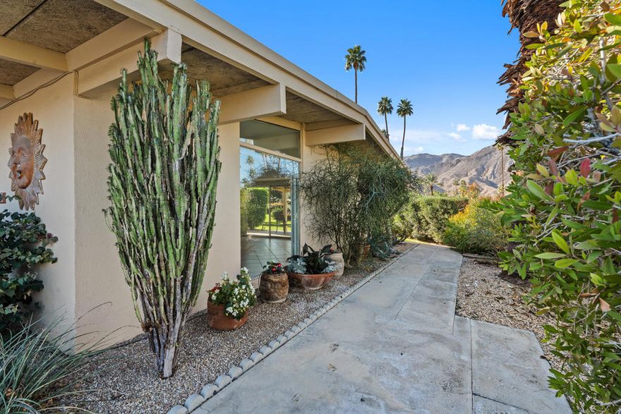 Welcome to Sands & Shadows, a centrally located South Palm Desert gem offering stunning mountain views and effortless desert living. Just minutes from El Paseo, this move-in-ready condo places you close to premier dining, shopping, art galleries, and some of the best biking and hiking trails in the Coachella Valley.This light and airy 2-bedroom, 2-bathroom residence features a thoughtfully refreshed interior with an upgraded kitchen showcasing stainless steel appliances and granite countertops, along with a recently renovated bathroom. Large windows fill the home with natural light, creating an open and inviting atmosphere throughout.Step outside and enjoy panoramic mountain views from the backyard -- an ideal setting for relaxing mornings or evening gatherings as the desert sky puts on a show.Additional highlights include a covered carport with a 240V electric vehicle charger, adding both convenience and modern functionality. Whether you're seeking a primary residence, second home, or a seasonal rental opportunity, this property offers flexibility and strong lifestyle appeal.The Sands & Shadows community is well maintained, with HOA dues covering exterior building maintenance, water, landscaping, and access to a beautiful community pool, allowing for easy, low-maintenance living.Well located, move-in ready, and rich in desert charm -- this is South Palm Desert living at its finest.Schedule your private showing today and experience it for yourself.