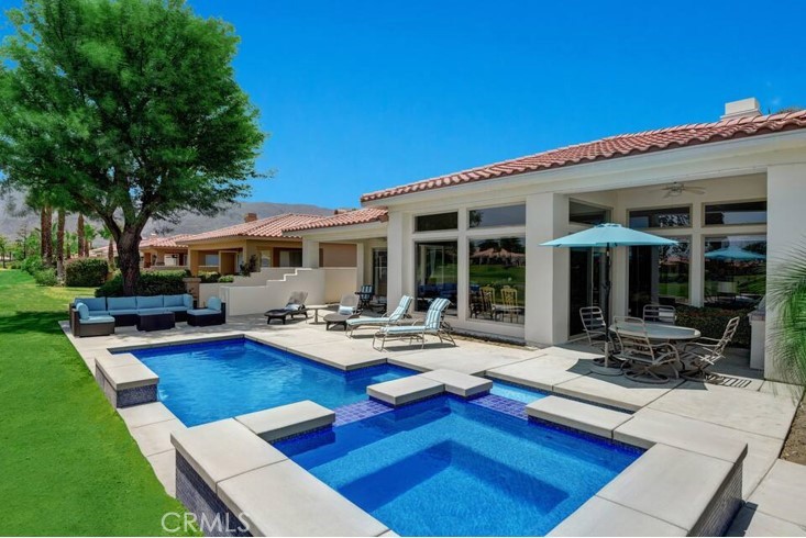 End Of Year Reduced Lease Rates for September, October, and November 2025. Leases are available for 31 days to 1 year for the fully furnished home. This beautiful 4-bedroom, 4.5-bath home is on the Jack Nicklaus Private Golf Course in PGA West. The 3,000 sq ft home has a spacious lot and features a private pool and spa. The separate casita is complete with a full bath, provides additional privacy and luxury. Designed for entertaining, the open-floor plan offers a seamless flow, and large windows provide expansive views of the golf course, with the Santa Rosa Mountains as a stunning backdrop. The residence has resort-style amenities, including an outdoor built-in BBQ. Contact for monthly lease rates and to tour the home; pets are welcome.